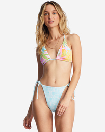 1 Dreamland Rev Multi - Top de bikini triangular reversible para Mujer Multicolor ABJX300706 Billabong