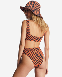 2 Cross Step Square Neck Tank Bikini Top Red ABJX300711 Billabong