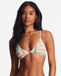 6 Island Glow Tanlines Charlie - Parte de cima de biquíni triangular fixa para Mulher Multicolor ABJX300718 Billabong