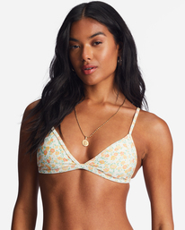 4 Aint She Sweet Tanlines Ceci Triangle Bikini Top White ABJX300722 Billabong