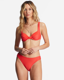 1 Lined Up Tyler - Reggiseno bikini con ferretto da Donna Red ABJX300734 Billabong