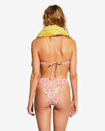 2 Billabong x Smiley Good Times - Top de bikini bandeau con anilla para Mujer Multicolor ABJX300752 Billabong