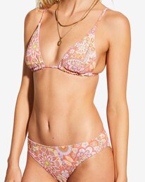 5 Billabong x Smiley Good Times Tri - Reversible Triangle Bikini Top for Women Multicolor ABJX300753 Billabong