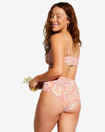 3 Billabong x Smiley Good Times Zoe - Aan twee kanten draagbare Korte Bikinitop voor Dames Multicolor ABJX300755 Billabong