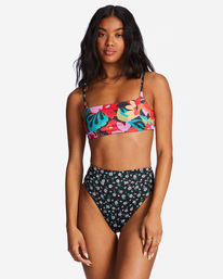 1 Islands Away Rev Zoe - Top crop de bikini reversible para Mujer Multicolor ABJX300820 Billabong