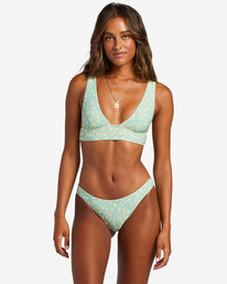 0 I Sea You Tanlines Plunge Bikini Top Green ABJX300824 Billabong