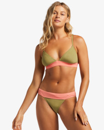 0 A/Div Banded Triangle UPF 50 Bikini Top Green ABJX300867 Billabong