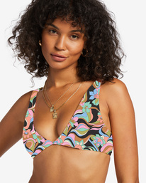 3 Dont Trip Ava Reversible Triangle Bikini Top Black ABJX300869 Billabong