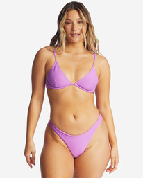 3 Tanlines Tanga Bikini Bottoms Purple ABJX400305 Billabong