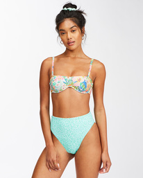 7 Sweet Tropics Reversible Rise Bikini Bottoms Grey ABJX400431 Billabong