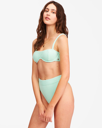 1 So Dazed Maui Rider High-Waisted Bikini Bottoms Green ABJX400448 Billabong