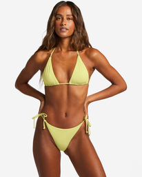 2 Sol Searcher Tie-Side Tanga Bikini Bottoms Green ABJX400507 Billabong
