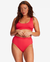 5 Chasing Tides High Retro Bikini Bottoms Red ABJX400555 Billabong