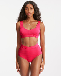 2 Chasing Tides High Retro Bikini Bottoms Red ABJX400555 Billabong