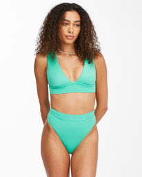 3 Sol Searcher Rise High-Waisted Bikini Bottoms Green ABJX400560 Billabong