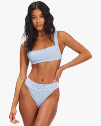 3 Away We Go Aruba Bikini Bottoms Blue ABJX400621 Billabong