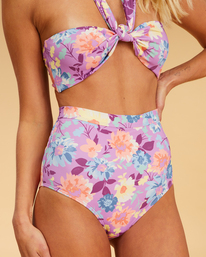 4 Salty Blonde Halleys Garden High-Waisted Bikini Bottoms Multicolor ABJX400631 Billabong