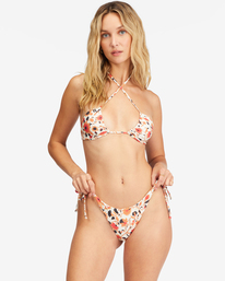 6 Swept Away Tie-Side Tanga Bikini Bottoms Multicolor ABJX400657 Billabong