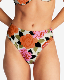 3 Magic Gardens High-Rise Maui Rider Bikini Bottoms White ABJX400684 Billabong