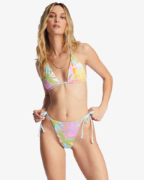 2 Dreamland Rev Havana - Mutandina bikini reversibile con nodo laterale da Donna Multicolor ABJX400709 Billabong