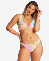 4 Dreamland Reversible Tanga Bikini Bottoms Multicolor ABJX400710 Billabong