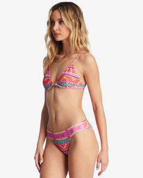 3 Baja Rising Lowrider - Mutandina bikini da Donna Red ABJX400719 Billabong