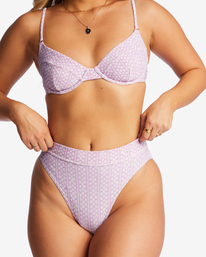 5 Covered In Love Tanlines Maui Bikini Bottoms Purple ABJX400729 Billabong