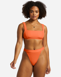 5 Lined Up Banded Hike Bikini Bottoms Pink ABJX400735 Billabong