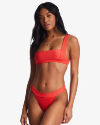 2 Lined Up Banded Hike - Mutandina bikini da Donna Red ABJX400735 Billabong