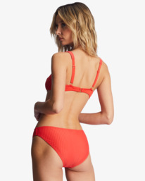 2 Lined Up Lowrider Bikini Bottoms Red ABJX400737 Billabong