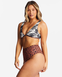 1 Spotted In Paradise Hi Retro Reversible High Leg Bikini Bottoms Multicolor ABJX400745 Billabong
