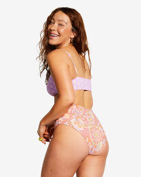 1 Billabong x Smiley Good Times Hi Retro - Cueca de biquíni cavada reversível para Mulher Multicolor ABJX400759 Billabong