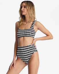 2 Diamond Daze High Retro Bikini Bottoms Black ABJX400763 Billabong