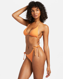 1 Tanlines Tie Side Tanga Bikini Bottoms Orange ABJX400766 Billabong