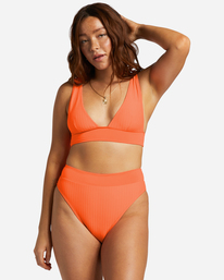 5 Lined Up Rise Bikini Bottoms Pink ABJX400823 Billabong