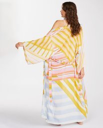 2 Head Over Heels Kimono Beach Cover-Up White ABJX600149 Billabong