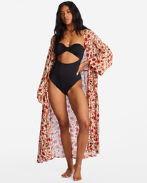 0 Cosmic Dreamer Kimono Beach Cover-Up White ABJX600194 Billabong