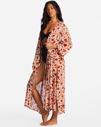 1 Cosmic Dreamer Kimono Beach Cover-Up White ABJX600194 Billabong