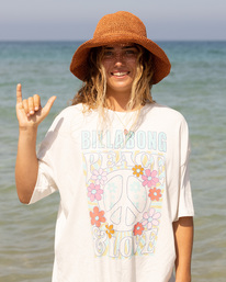 0 Peace And Love Boyfriend T-Shirt White ABJZT00686 Billabong