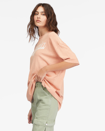 1 Land Of Milk And Honey Boyfriend T-Shirt Pink ABJZT00687 Billabong