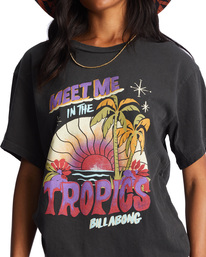 3 Meet Me In The Tropics Oversized T-Shirt Black ABJZT01020 Billabong