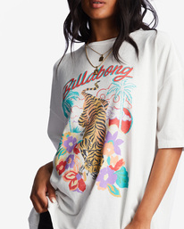 3 Easy Tiger Oversized T-Shirt White ABJZT01025 Billabong