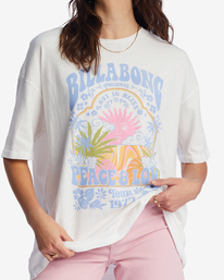 4 Peace And Love Oversized T-Shirt White ABJZT01031 Billabong