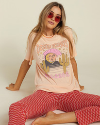 0 Desert Nights Graphic Boyfriend T-Shirt Pink ABJZT01072 Billabong