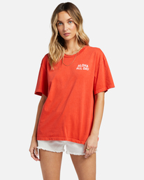 0 Aloha All Day Oversized T-Shirt Red ABJZT01156 Billabong