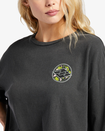 3 Kamea Monstera Diamond Oversized T-Shirt Black ABJZT01236 Billabong