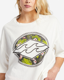 3 Kamea Monstera Diamond Oversized T-Shirt White ABJZT01237 Billabong