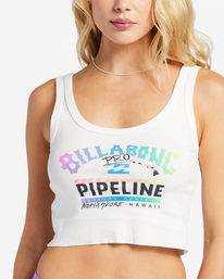 3 Pro Pipeline Cropped Tank Top White ABJZT01241 Billabong