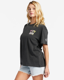 3 Pipeline Poster - Oversized T-Shirt for Women Black ABJZT01243 Billabong