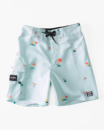 0 Boys' (2-7) Sundays OG Boardshorts 13" Green ABTBS00122 Billabong